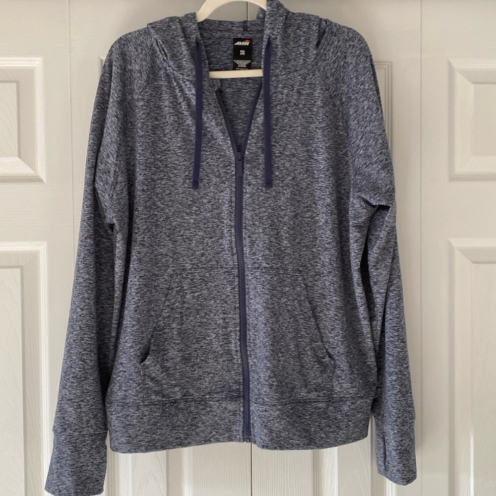 Avia Hooded Workout Jacket w/Thumb holes